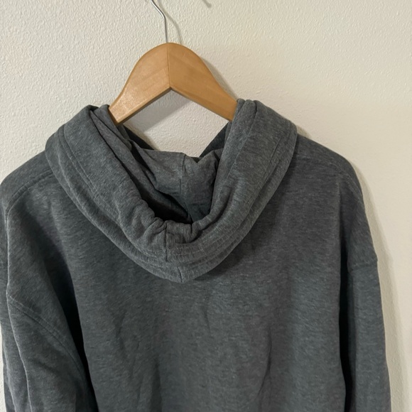 Vintage Y2K Nike Gray Label Hoodie Charcoal Gray Kangaroo Pocket Stained-XXL - Picture 7 of 11